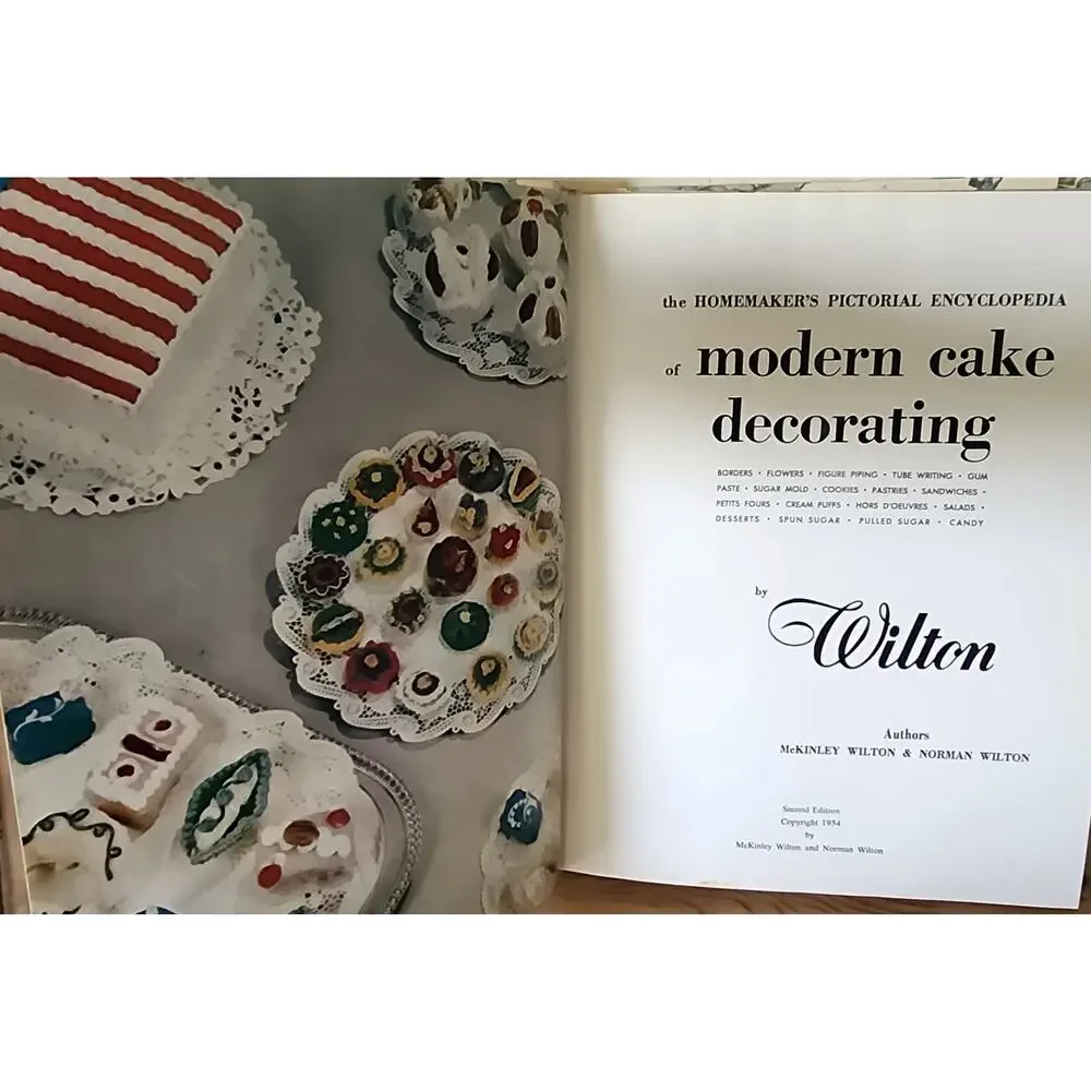 Modern Cake Decorating Wilton 1954 Second Edition Vintage Baking Cookbook Wilton